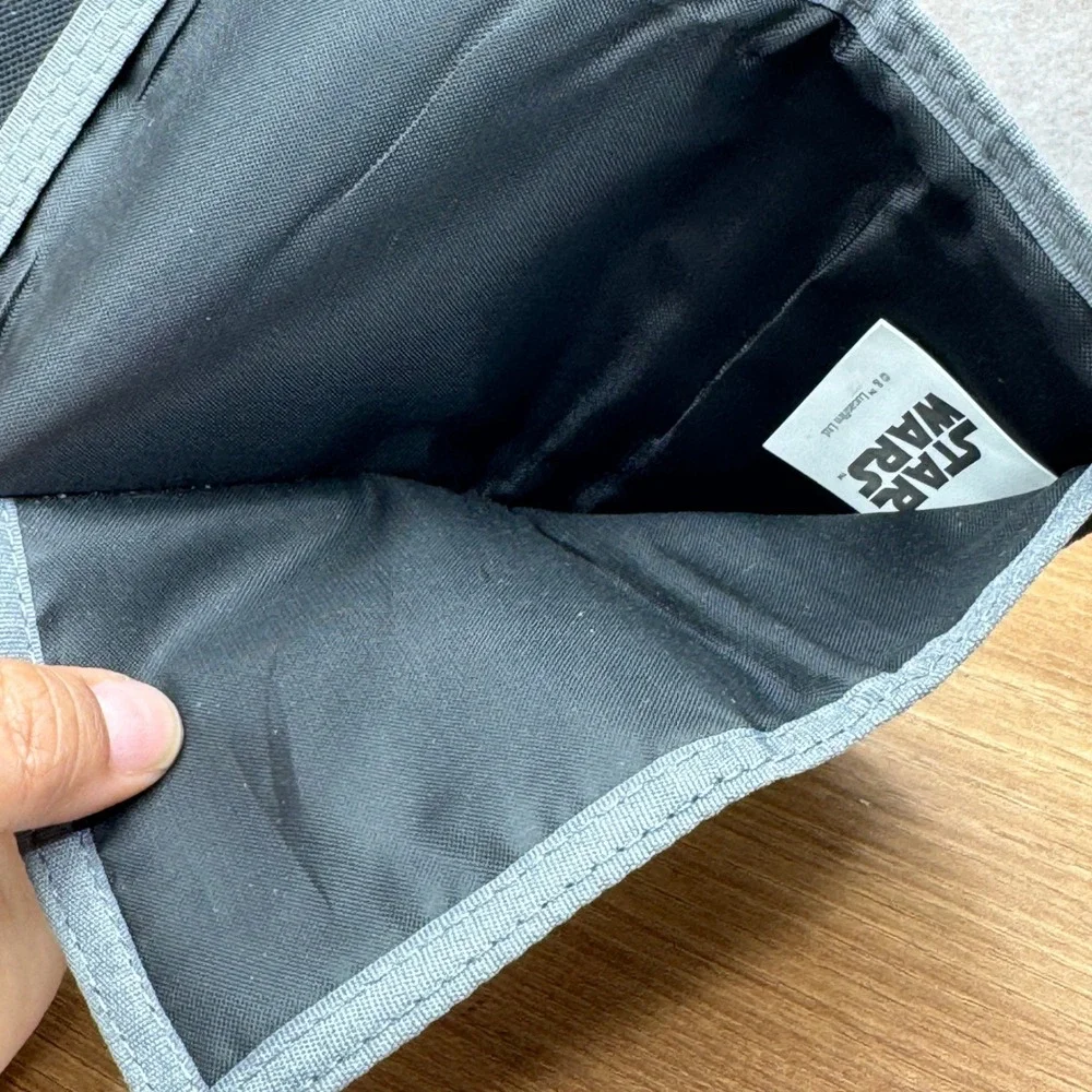 Star Wars Trifold Canvas‎ Wallet OS Black Gray Darth Vader Leia Retro Geekcore